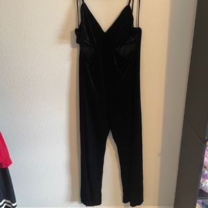 Black Plus Velvet Jumpsuit